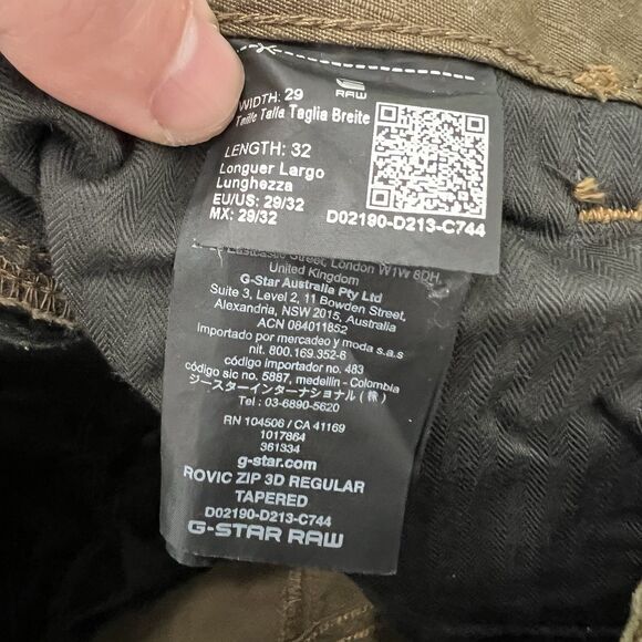 G Star Raw ROVIC ZIP 3D REGULAR TAPERED Cargo Pants Men’s 29/32 - Picture 5 of 6
